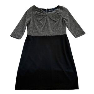 New Directions Gray & Black Dress